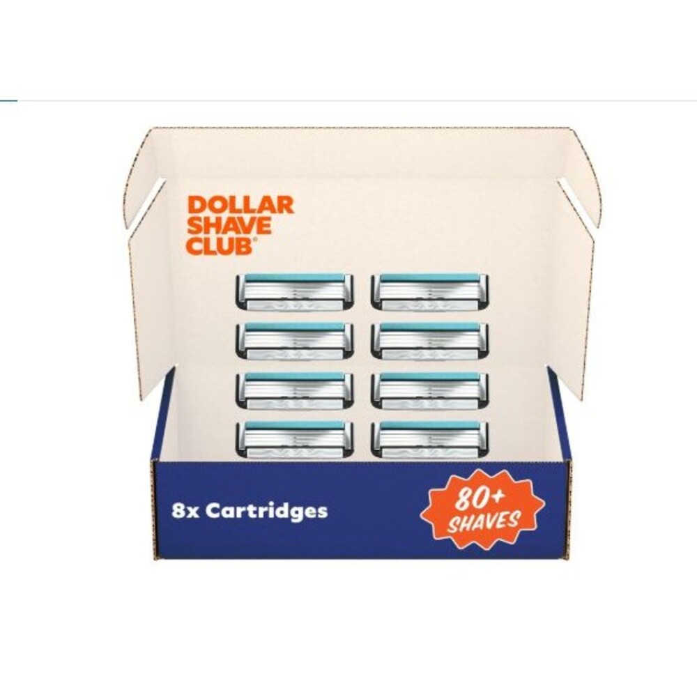 Dollar Shave Club 4 Blade Razor Refills 8 Pack Swift Rinse Blades